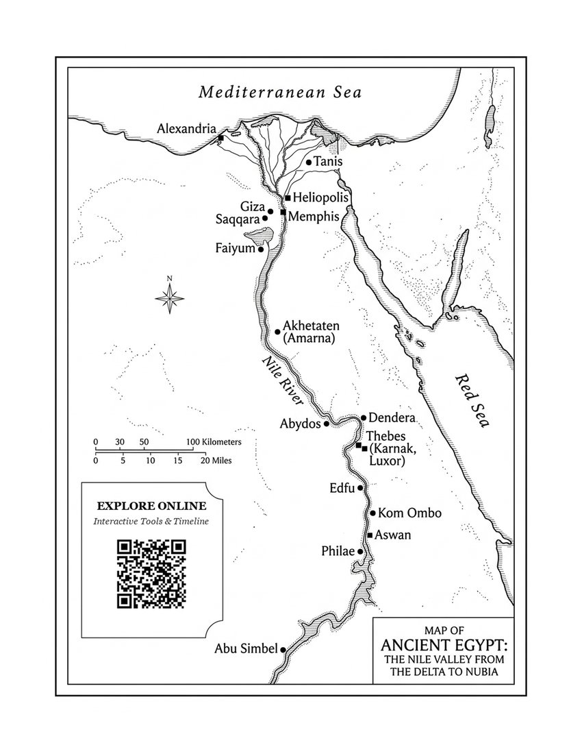 Preview of Printable Map of Ancient Egypt